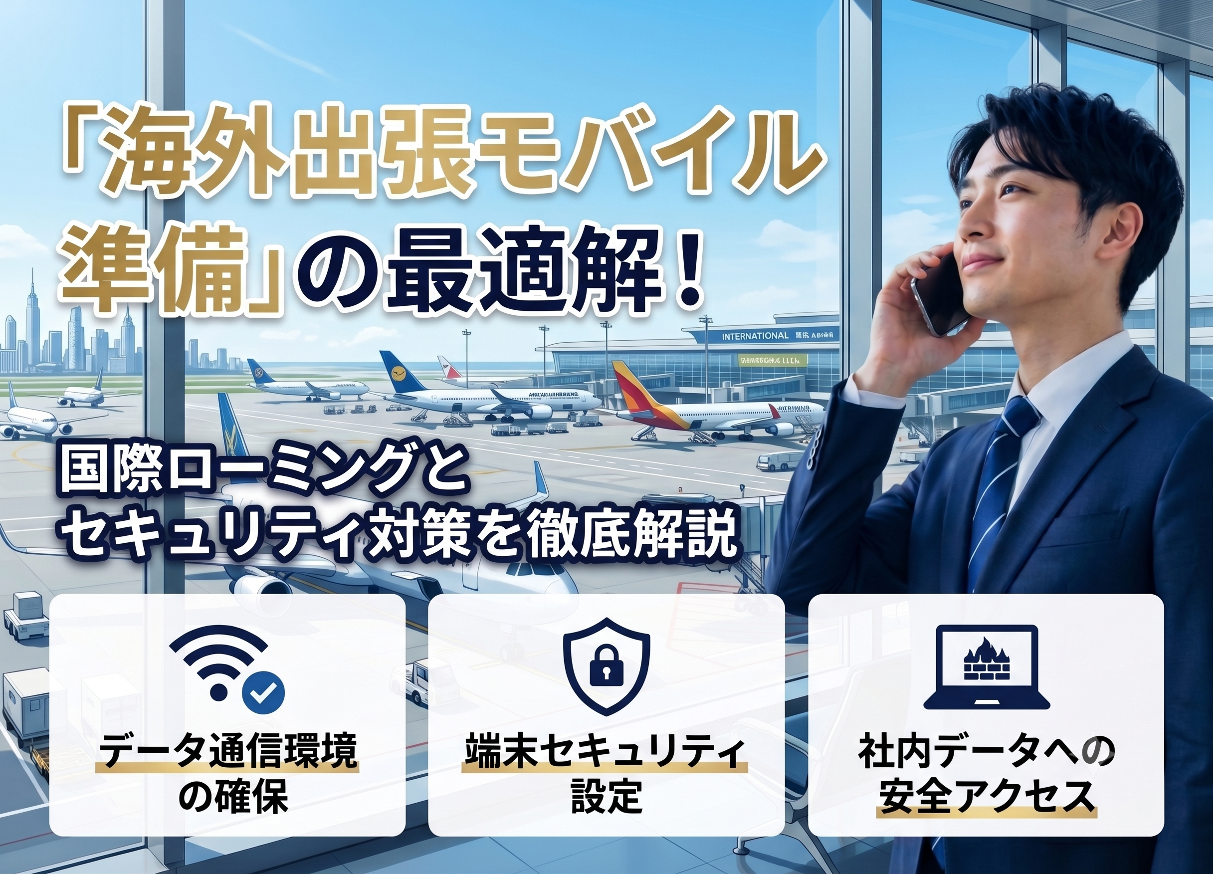 「海外出張決定の通信環境」の準備について